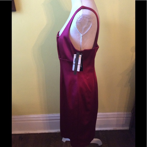 David Meister NWT Deep Red Bodycon Dress Size 12 - Picture 8 of 15